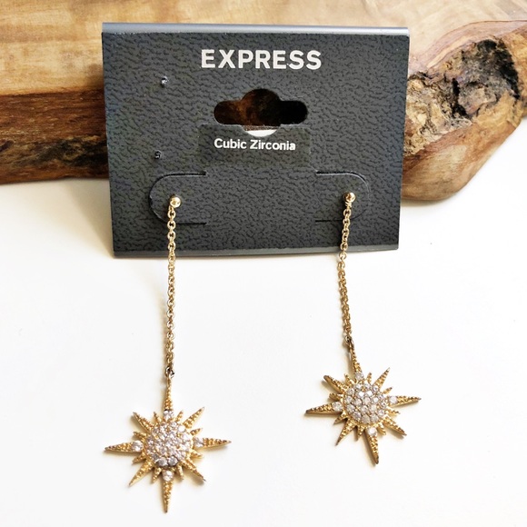 Express Jewelry - Express gold starburst dangle earrings
